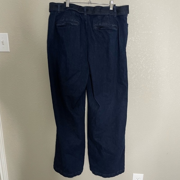 ELOQUII Chambray Tie Waist Trouser 16L - Picture 5 of 9